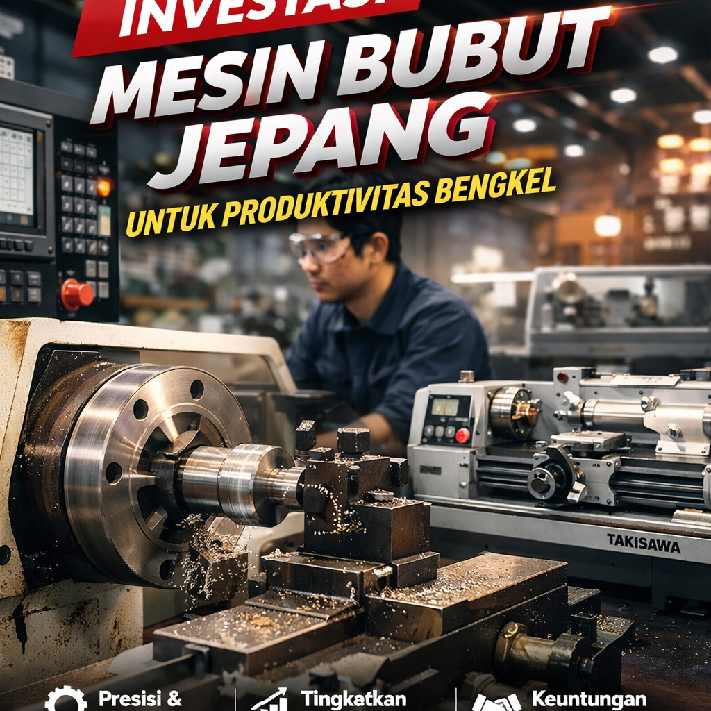 mesin bubut jepang second