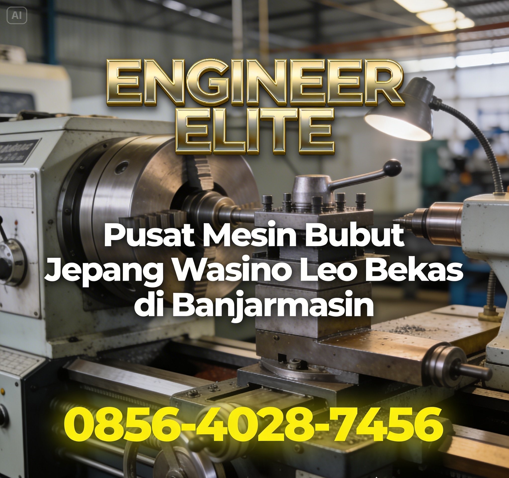 ENGINEER ELITE 0856-4028-7456 Pusat Mesin Bubut Jepang Wasino Leo Bekas di Banjarmasin