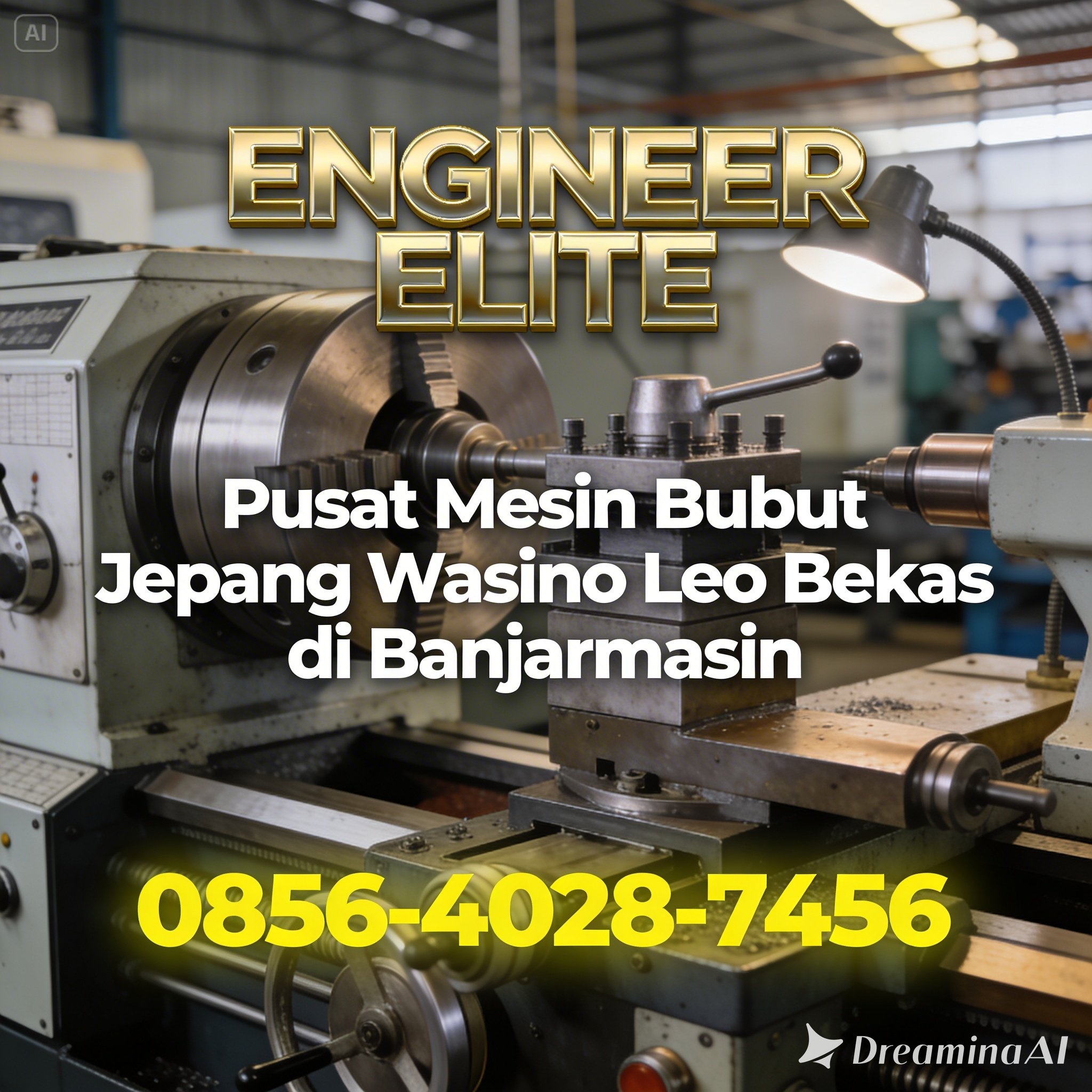 ENGINEER ELITE 0856-4028-7456 Pusat Mesin Bubut Jepang Wasino Leo Bekas di Banjarmasin