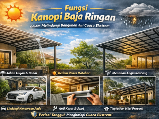 Fungsi Kanopi Baja Ringan dalam Melindungi Bangunan dari Cuaca Ekstrem