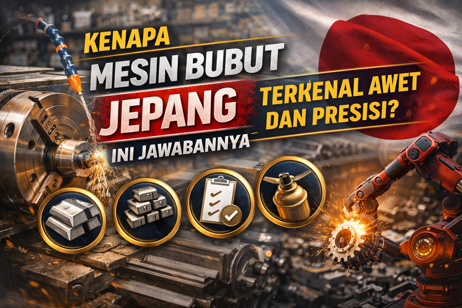 kenapa mesin bubut jepang terkenal presisi