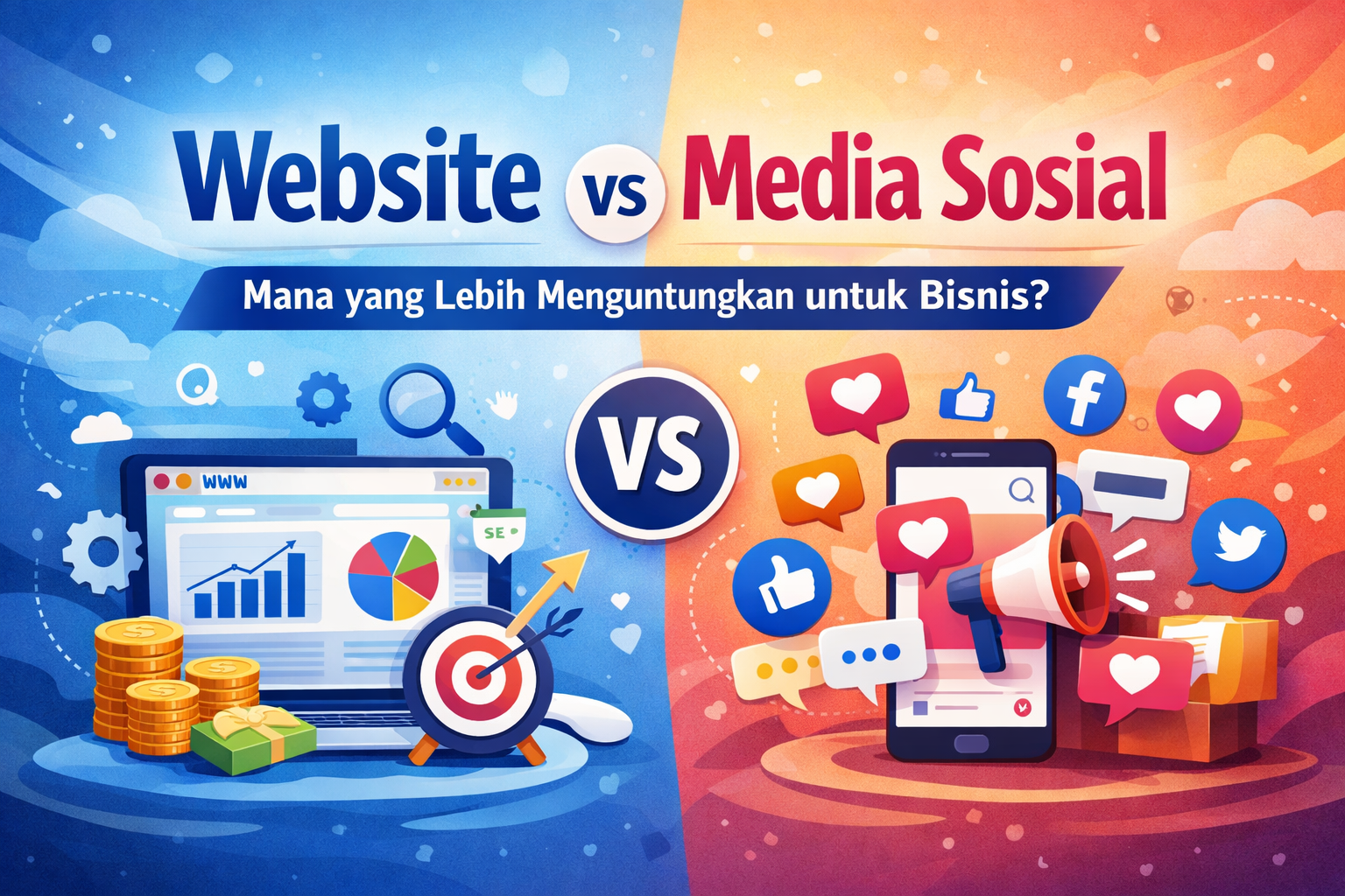 website vs media sosial untuk bisnis