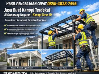 HASIL PENGERJAAN CEPAT 0856-4028-7456 Jasa Buat Kanopi Terdekat di Semarang Ungaran - Kanopi Teras ID