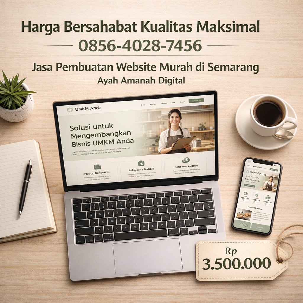 website murah semarang, jasa web umkm, web bisnis semarang, website responsif, jasa website terpercaya