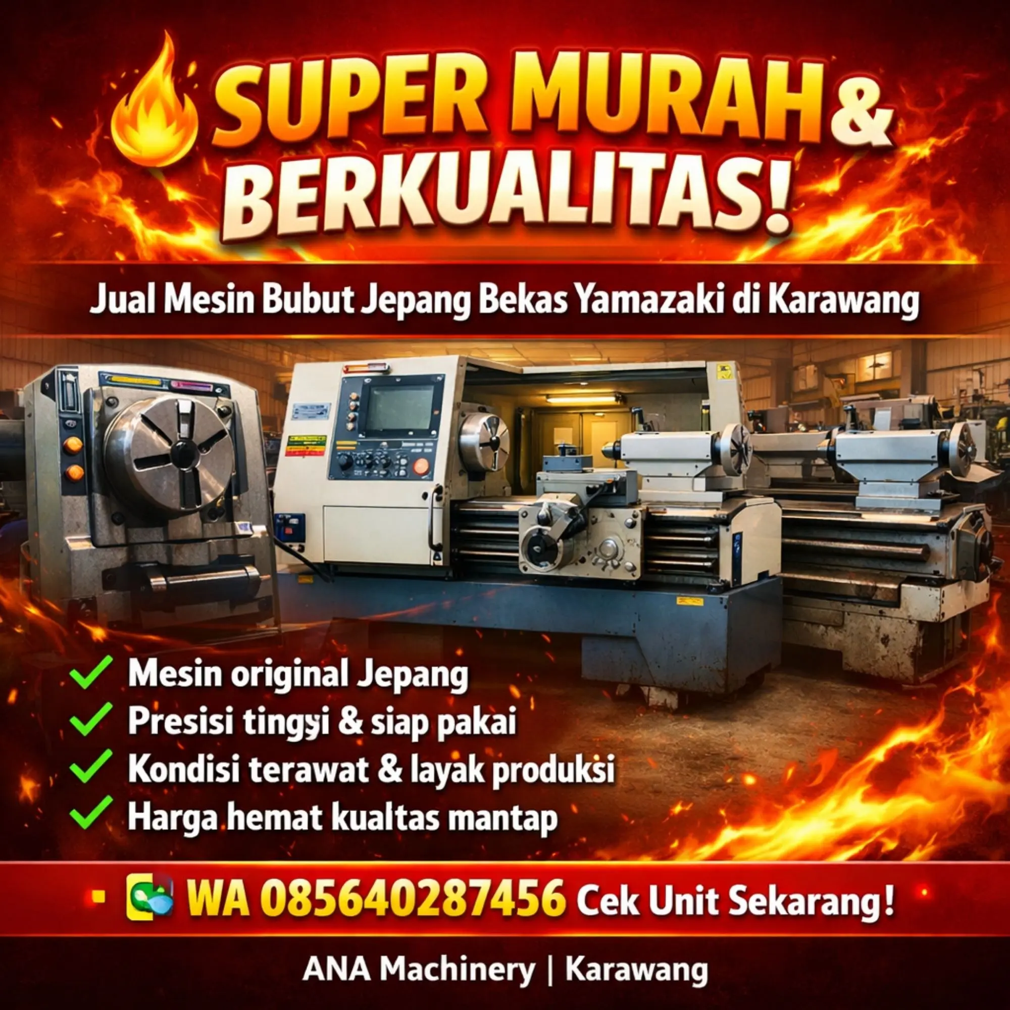 Jual Mesin Bubut Jepamg Bekas
