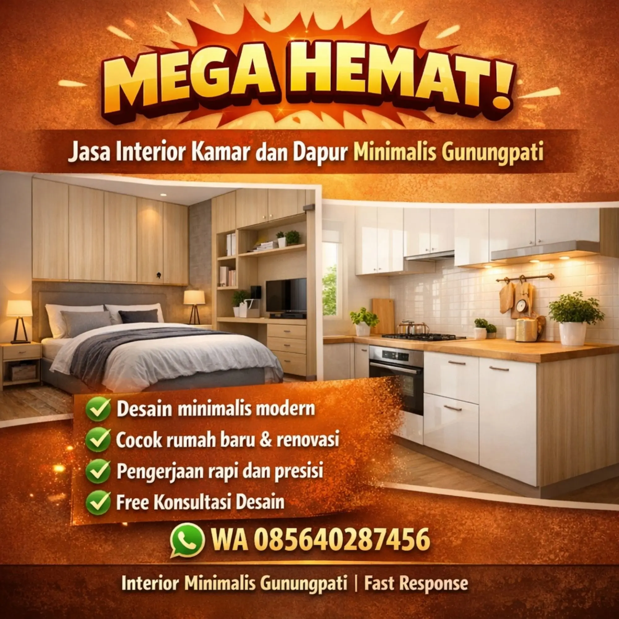 Jasa Interior Kamar dan Dapur Minimalis