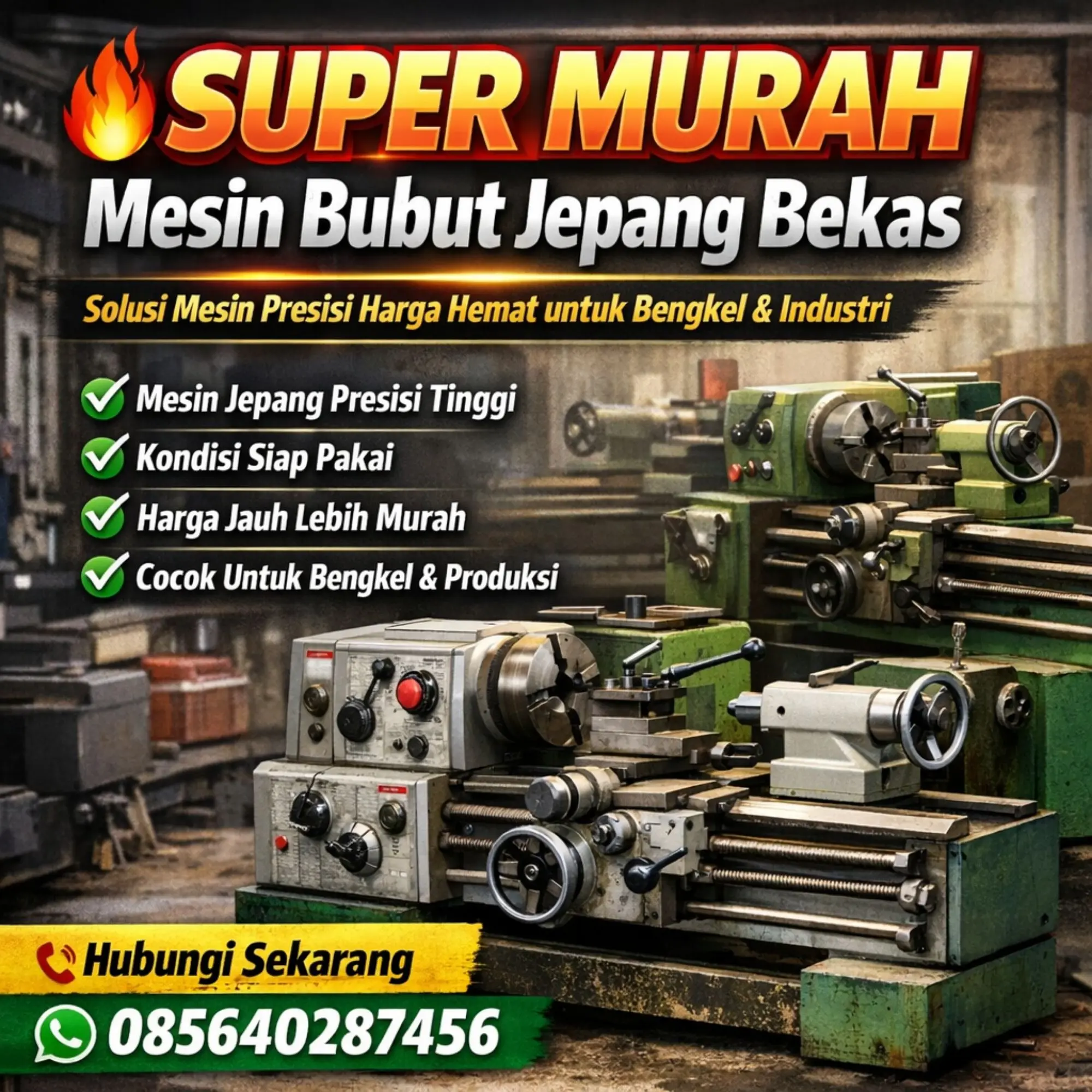 Jual Mesin Bubut Jepang Bekas
