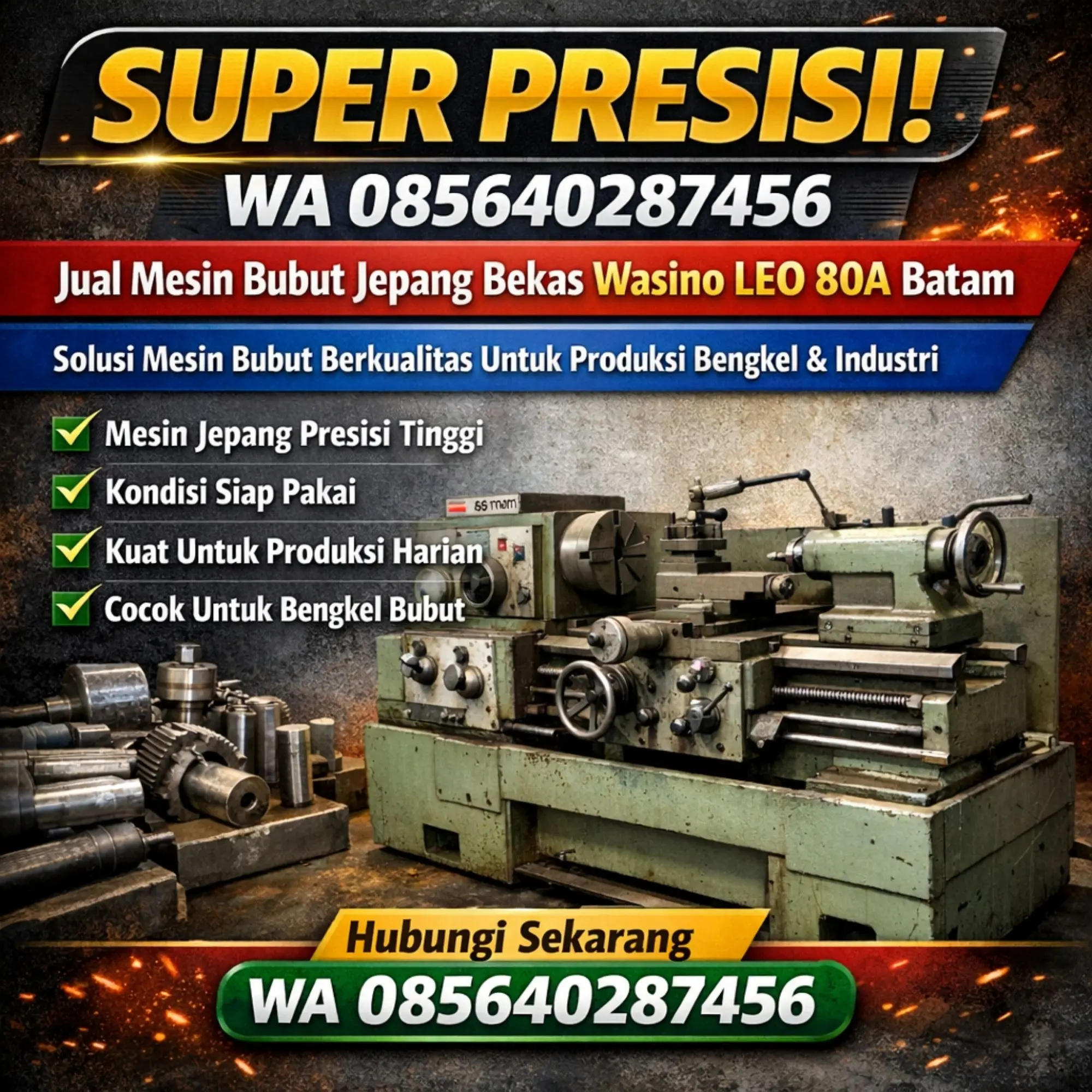 Jual Mesin Bubut Jepang Bekas