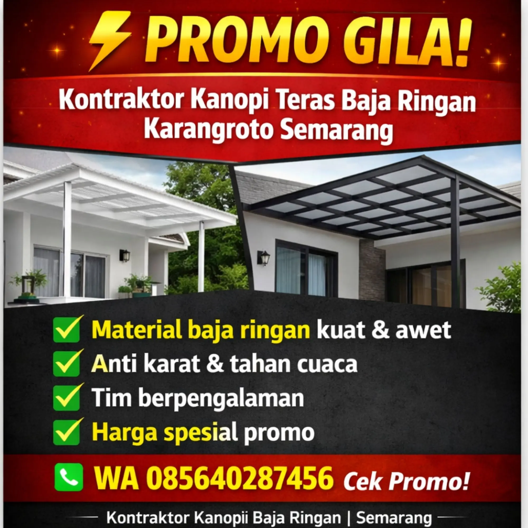 Jasa Pasang Kanopi di Karanganyar Semarang