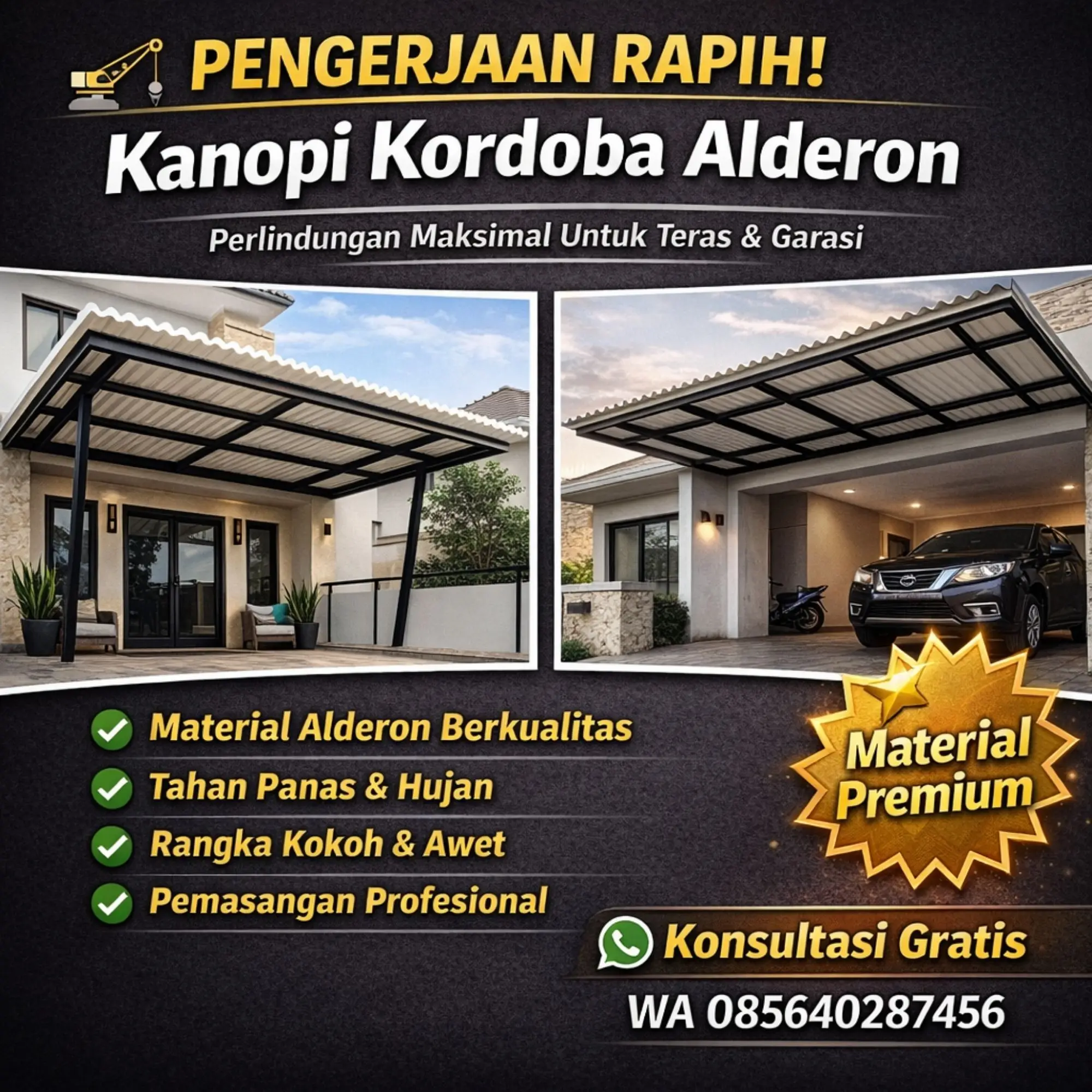 Jasa pemasangan kanopi rumah di semarang demak