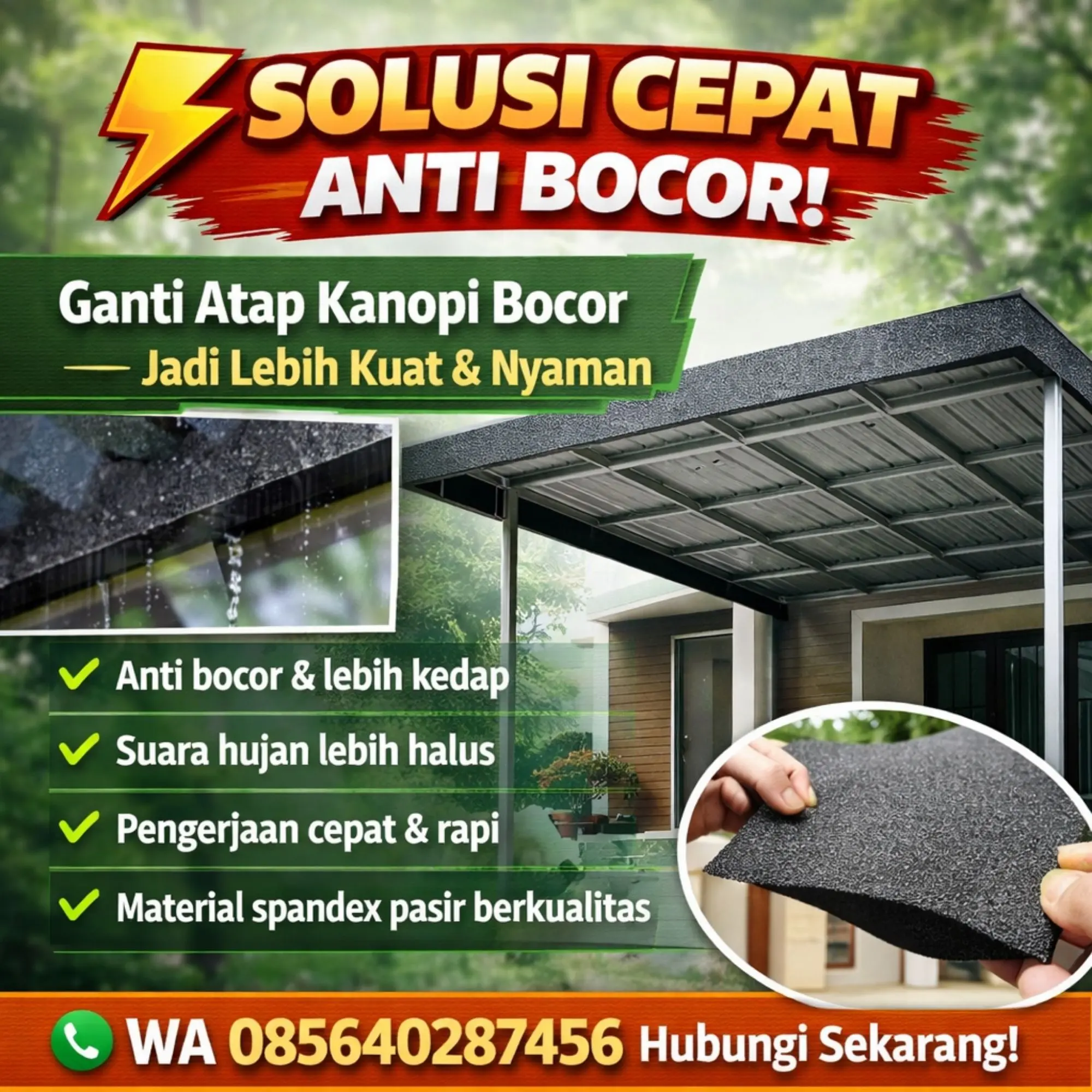 jasa pemasangan kanopi dempel lor