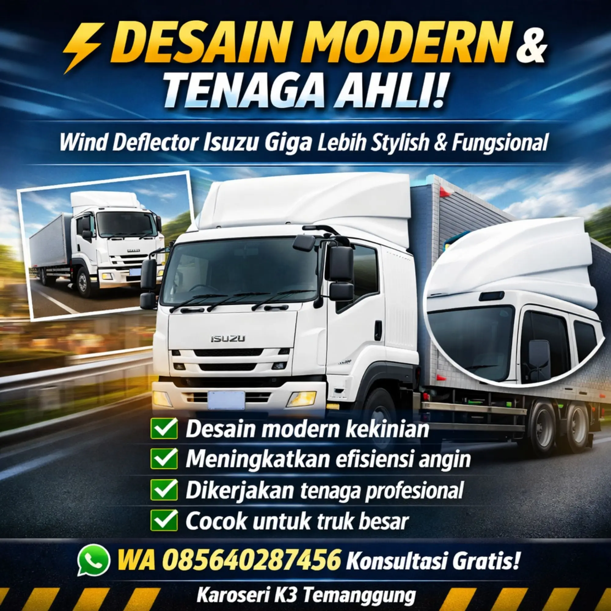 Jual dan Pasang Topi Kabin Truk di Temanggung