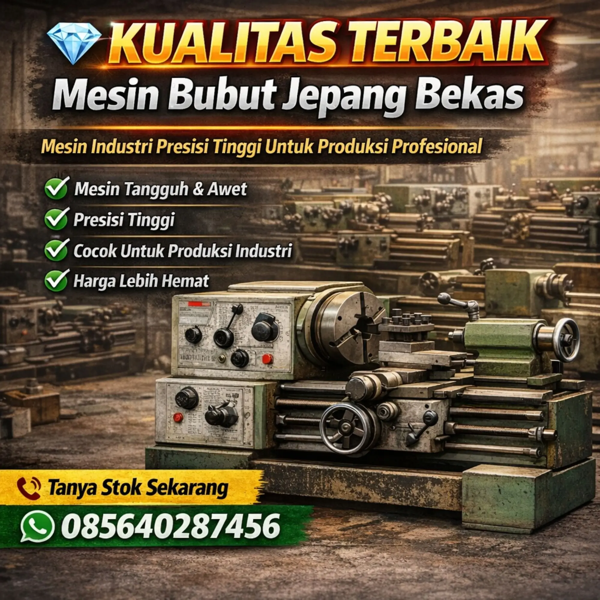 Jual Mesin Bubut Jepang Bekas