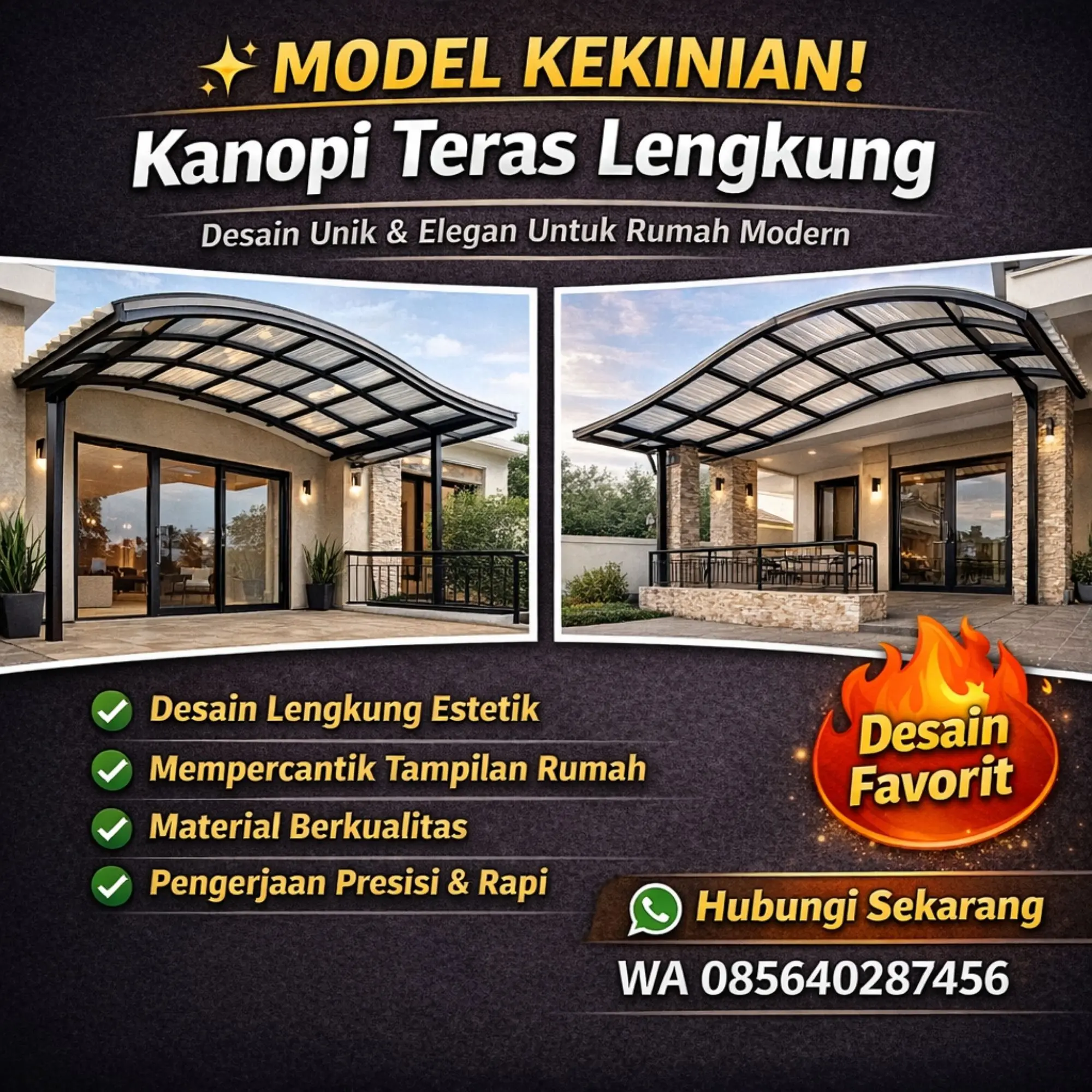 Jasa pemasangan kanopi rumah di semarang demak