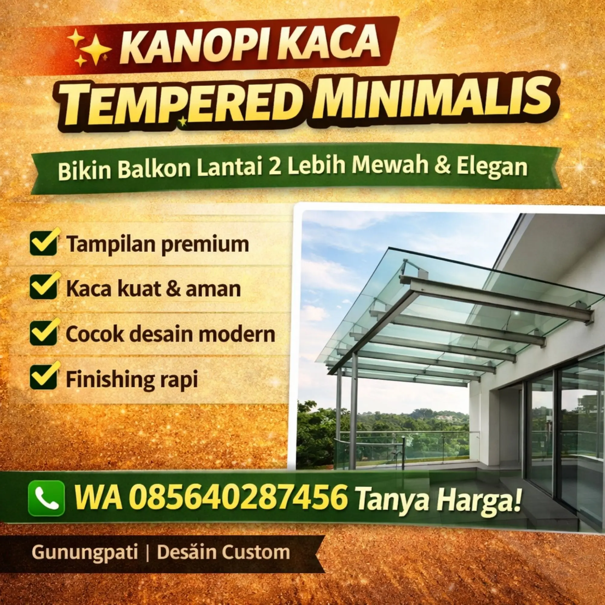 Jasa Pasang Kanopi Teras di Gunungpati