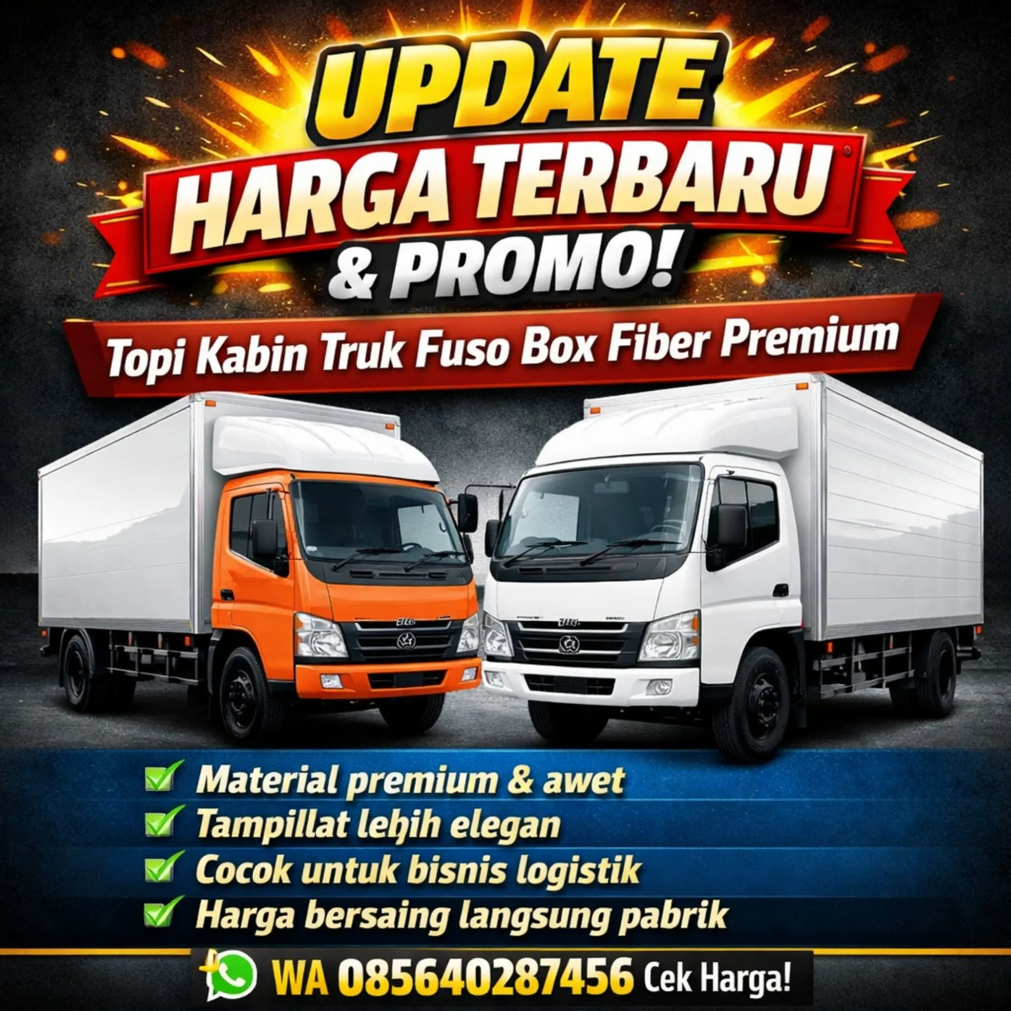 Jual dan Pasang Topi Kabin Truk di Temanggung