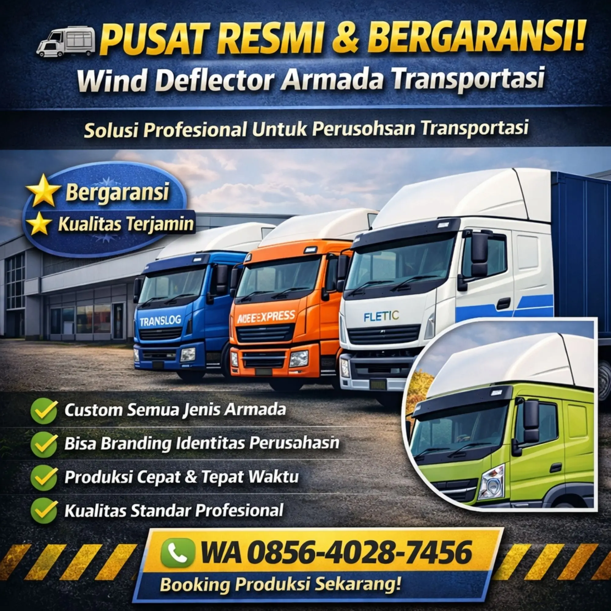 Wind Deflector Armada Transportasi