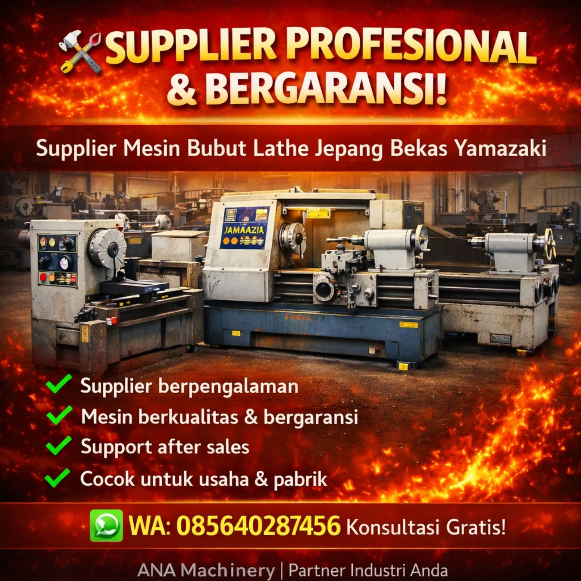 Jual Mesin Bubut Jepamg Bekas