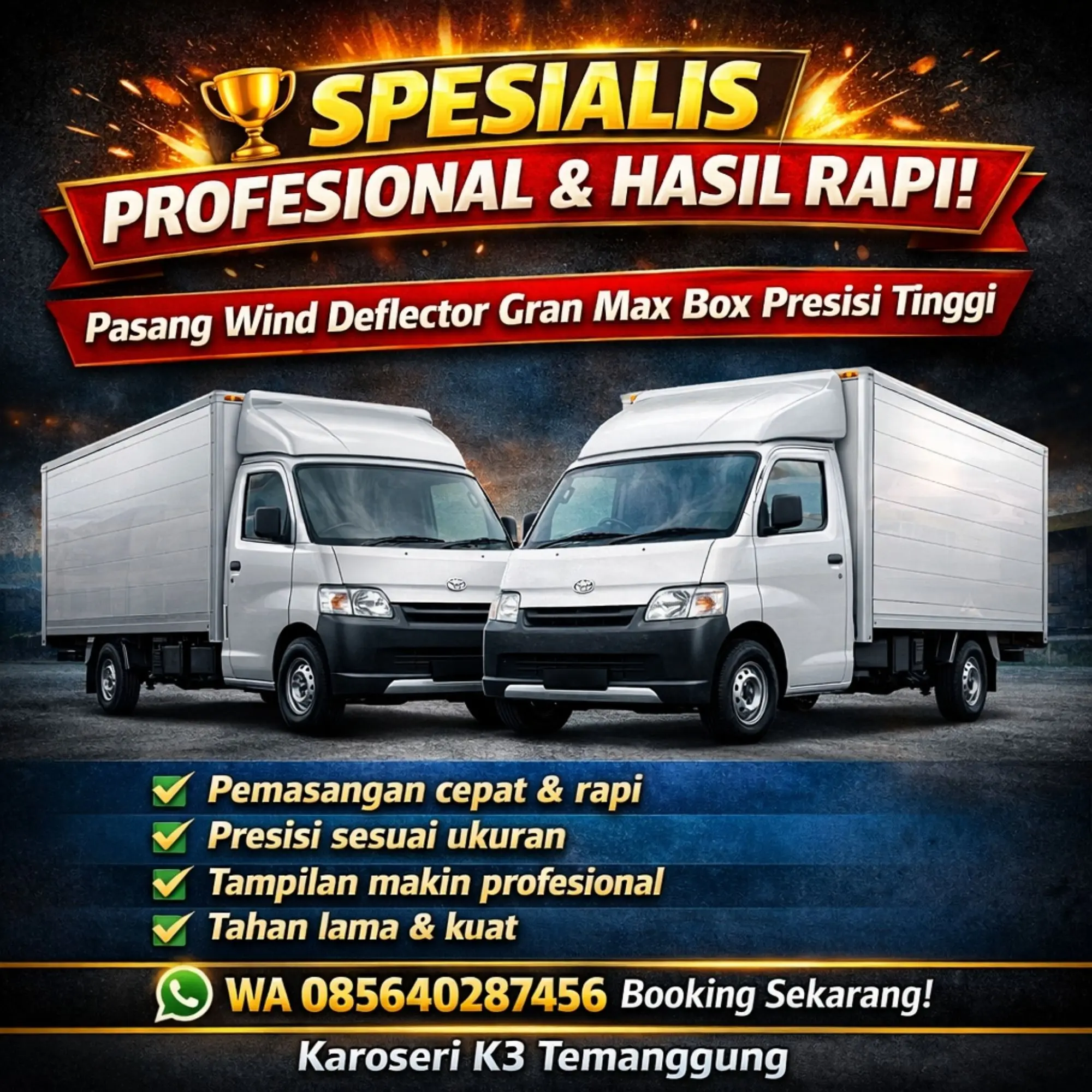 Jual dan Pasang Topi Kabin Truk di Temanggung
