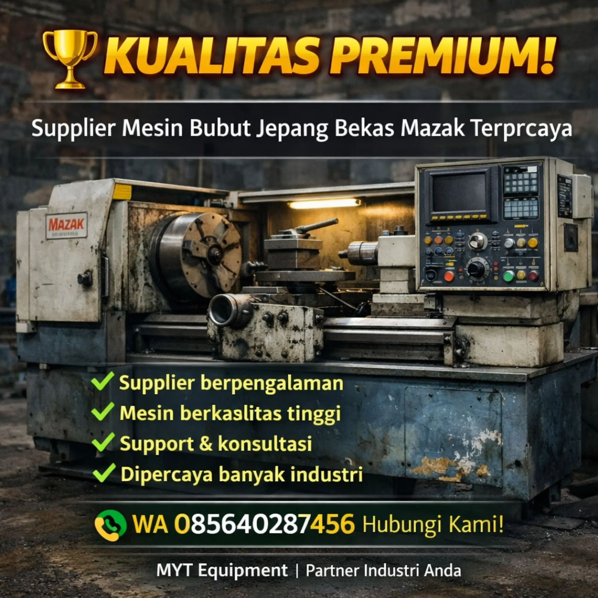 Jual Mesin Bubut Bekas Jepang Mazak