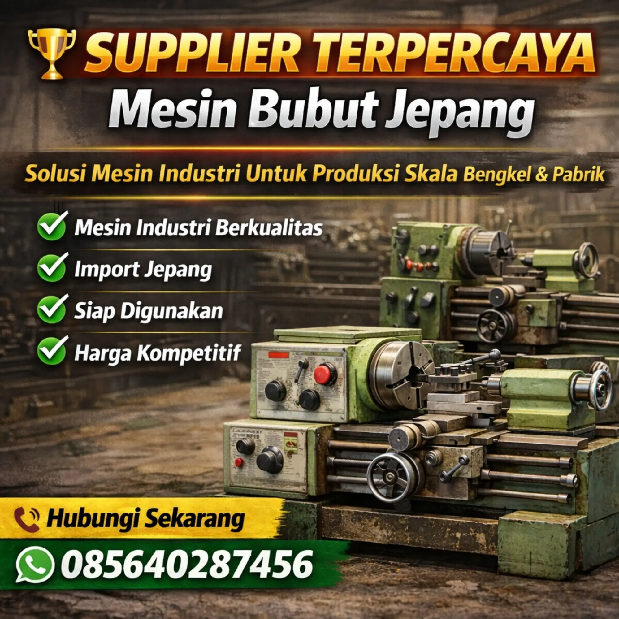 Jual Mesin Bubut Jepang Bekas
