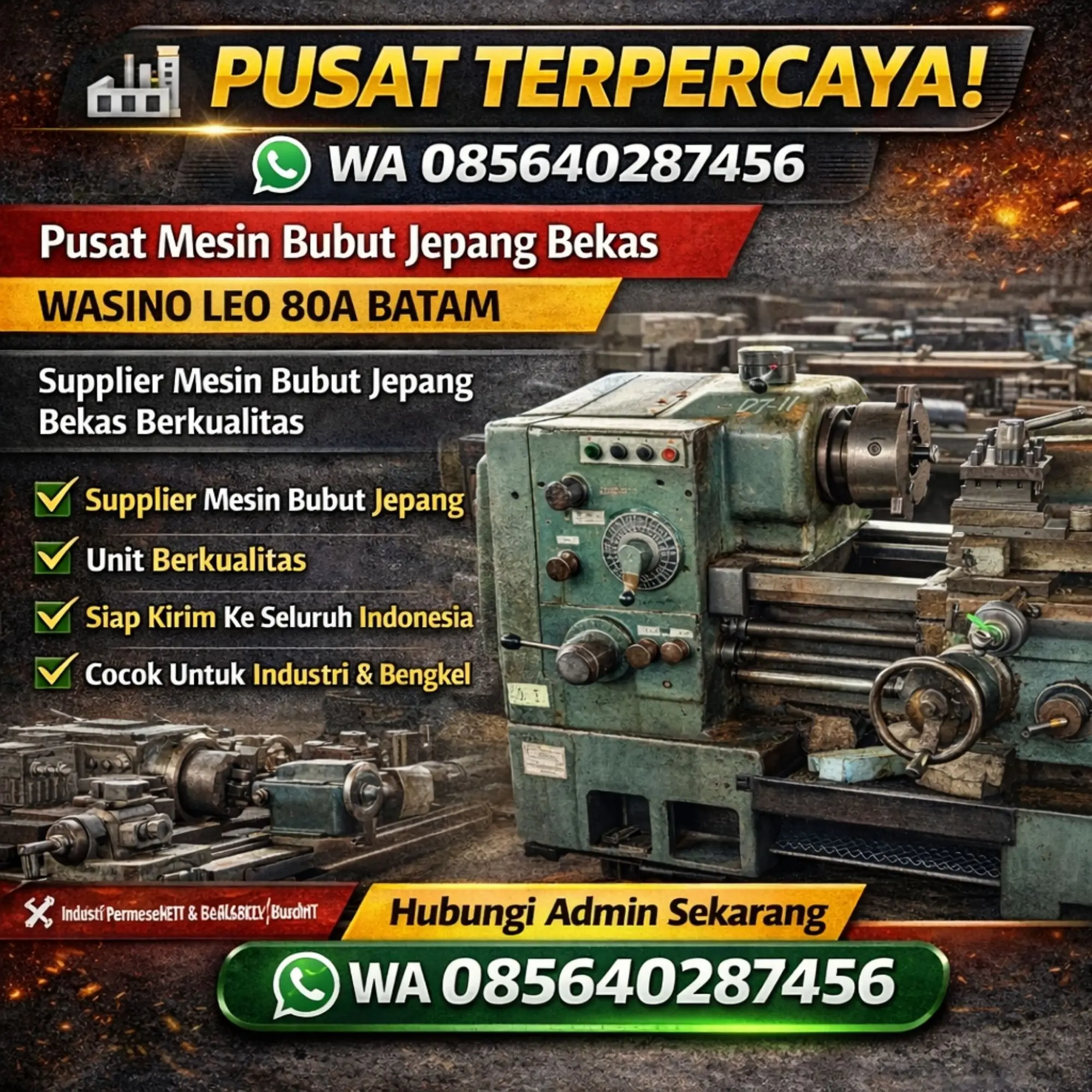 Jual Mesin Bubut Jepang Bekas