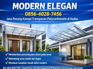 MODERN ELEGAN 0856-4028-7456 Jasa Pasang Kanopi Transparan Polycarbonate di Kudus