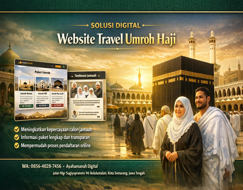 SOLUSI DIGITAL 0856-4028-7456 Jasa pengembangan website travel umroh dan haji khusus di Padang – AyahAmanah Digital