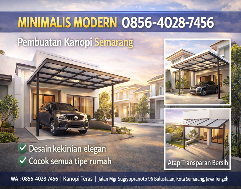 MINIMALIS MODERN 0856-4028-7456 Pembuatan Kanopi Semarang Model Minimalis Modern-KanopiTeras