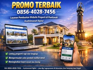 PROMO TERBAIK 0856-4028-7456 Layanan Pembuatan Website Properti di Pontianak - AyahAmanah Digital