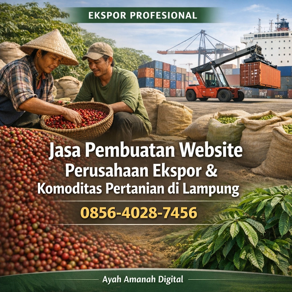 Ekspor Profesional | 0856-4028-7456 Jasa Pembuatan Website Perusahaan Ekspor dan Komoditas Pertanian di Lampung - Ayah Amanah Digital