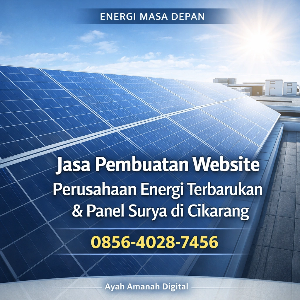 Energi Masa Depan | 0856-4028-7456 Jasa Pembuatan Website Perusahaan Energi Terbarukan dan Panel Surya di Cikarang - Ayah Amanah Digital