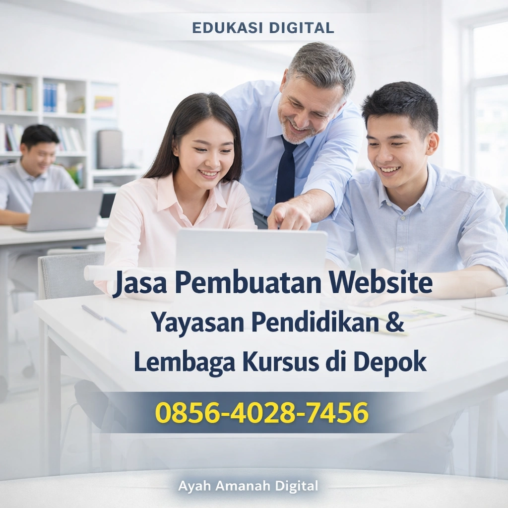 Edukasi Digital | 0856-4028-7456 Jasa Pembuatan Website Yayasan Pendidikan dan Lembaga Kursus di Depok - Ayah Amanah Digital