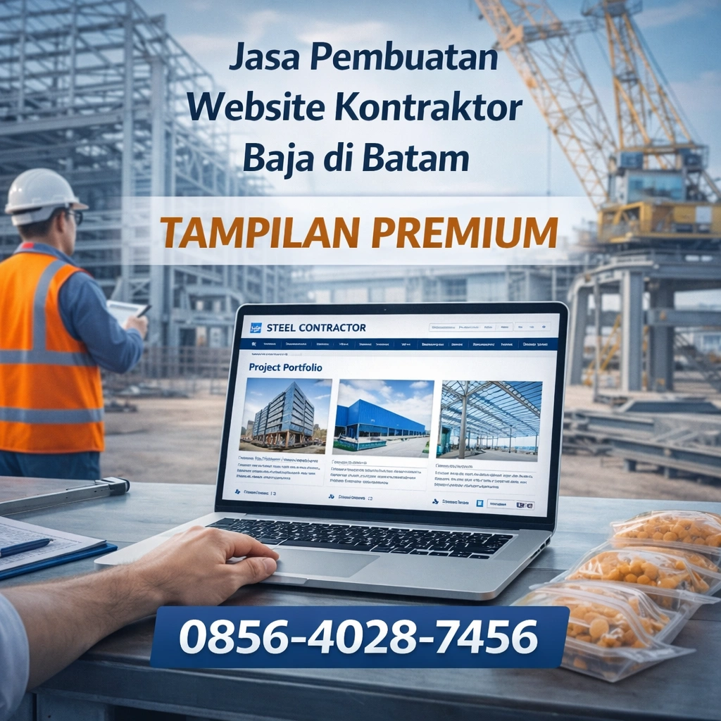 Tampilan Premium | 0856-4028-7456 Jasa Pembuatan Website Kontraktor Baja di Batam - Ayah Amanah Digital