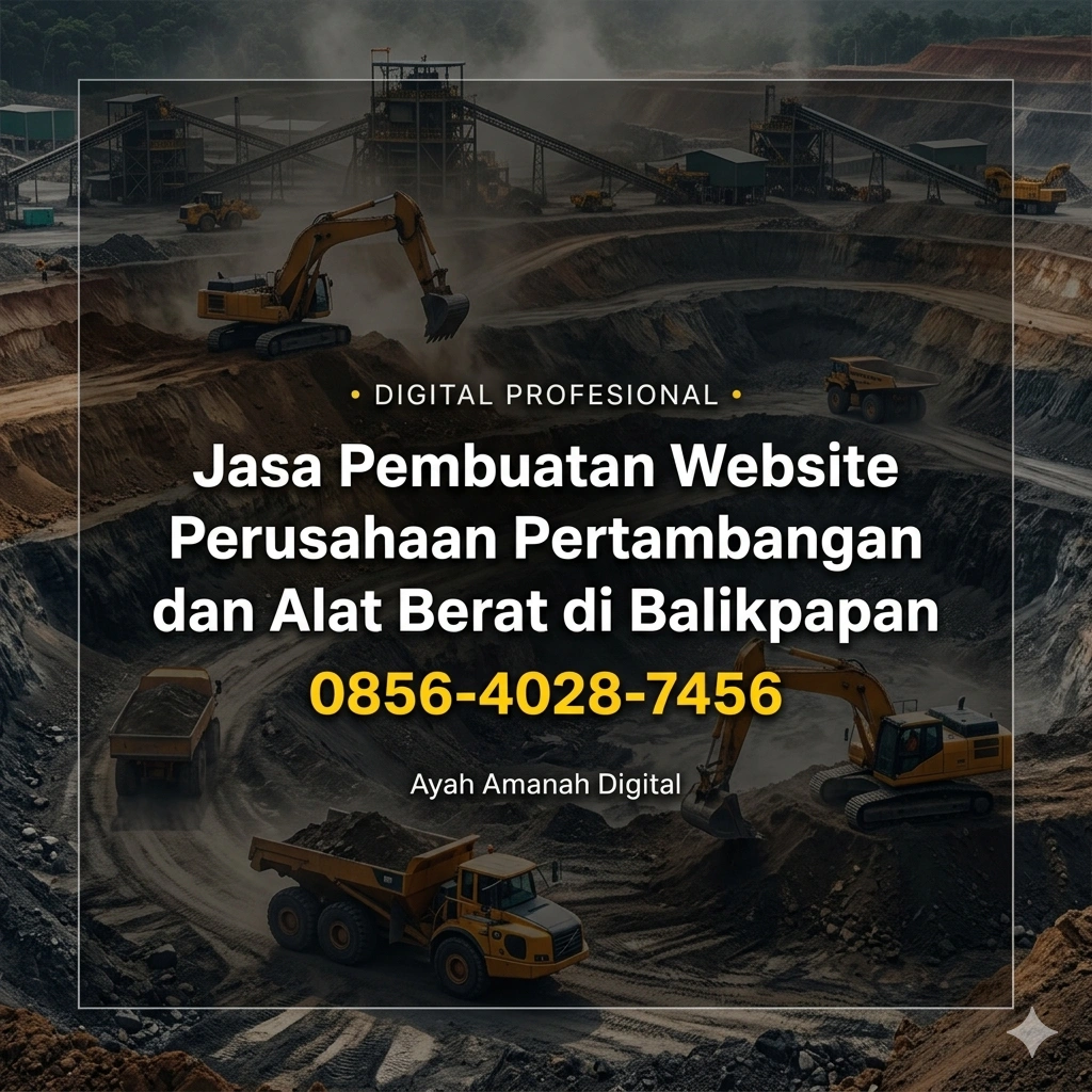 Digital Profesional | 0856-4028-7456 Jasa Pembuatan Website Perusahaan Pertambangan dan Alat Berat di Balikpapan - Ayah Amanah Digital