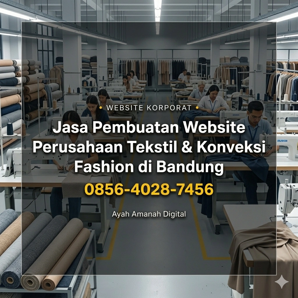 Website Korporat | 0856-4028-7456 Jasa Pembuatan Website Perusahaan Tekstil dan Konveksi Fashion di Bandung - Ayah Amanah Digital