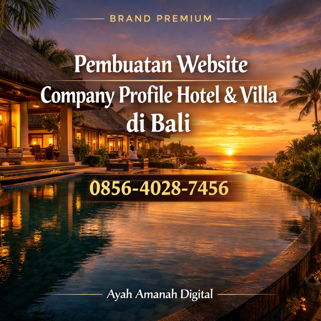 Brand Premium | 0856-4028-7456 Vendor Pembuatan Website Company Profile Untuk Hotel dan Villa di Bali - Ayah Amanah Digital