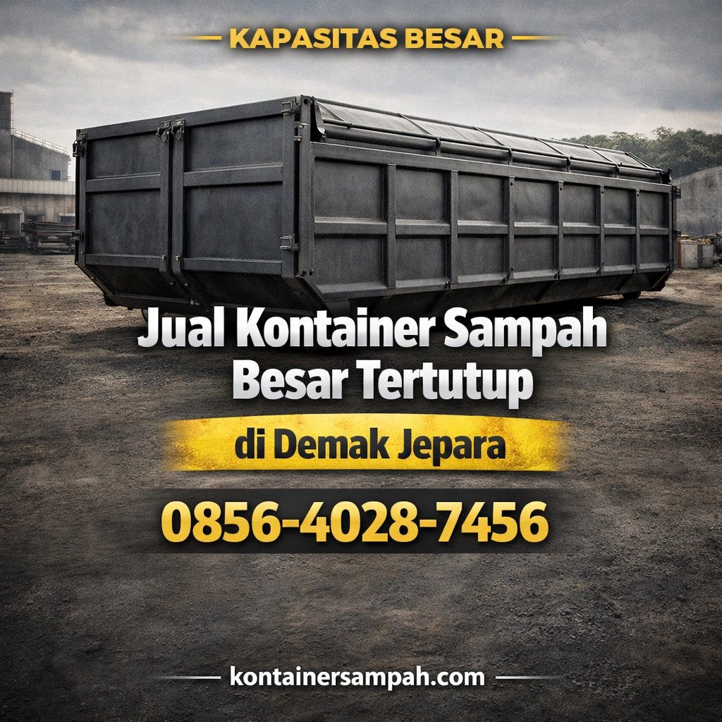 Kapasitas Besar | 0856-4028-7456 Jual Kontainer Sampah Besar Tertutup di Demak Jepara