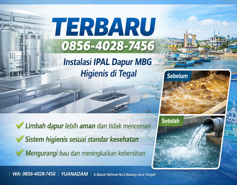 instalasi IPAL Dapur MBG Higienis di Tegal