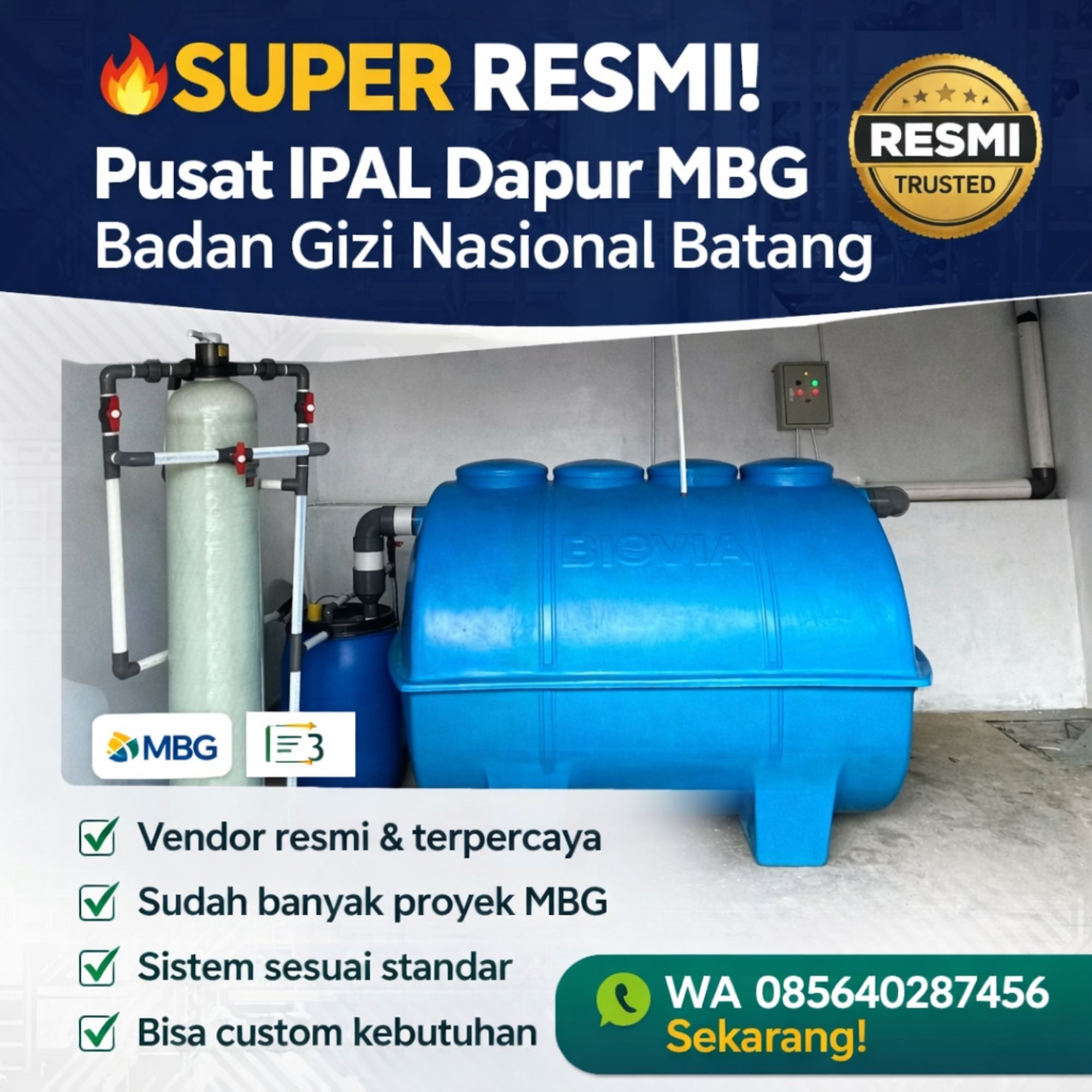 Pusat IPAL Dapur MBG Badan Gizi Nasional di Batang Jateng