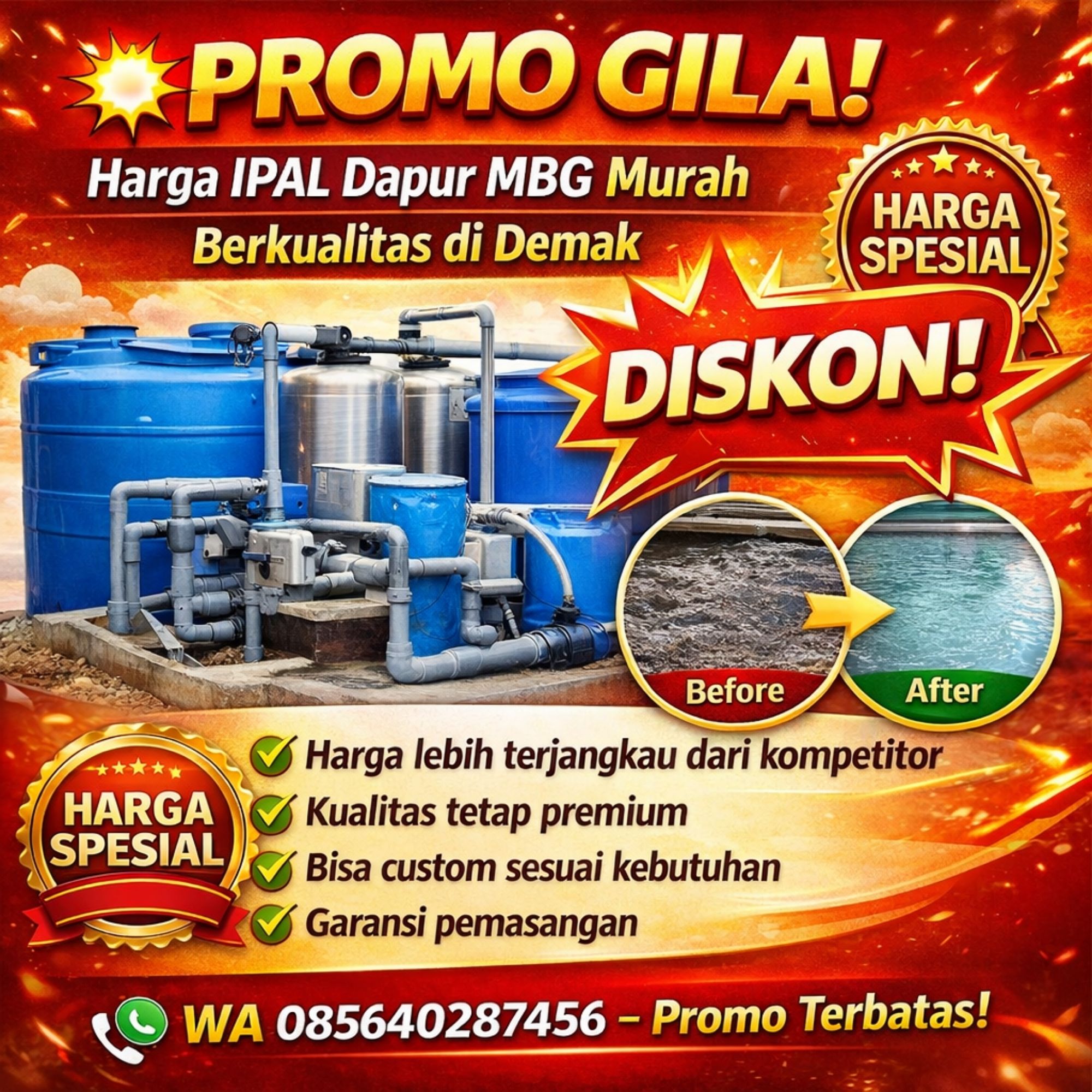 Jual IPAL Mbg Pengolahan Limbah Berkualitas