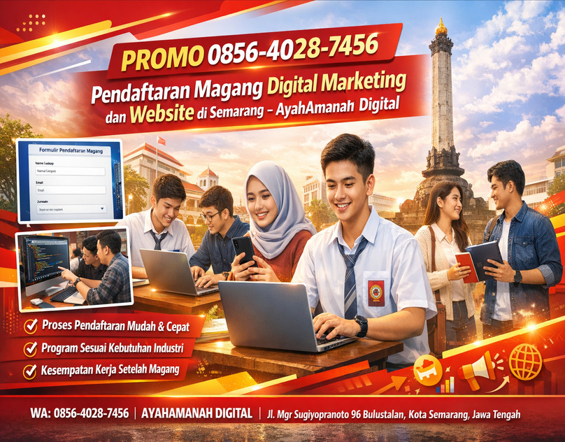 2 Pendaftaran Magang Digital Marketing dan Website