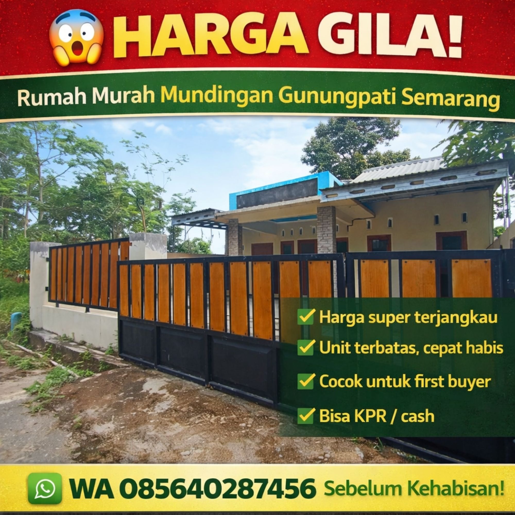 Rumah Murah Mundingan Gunungpati Semarang Terbatas