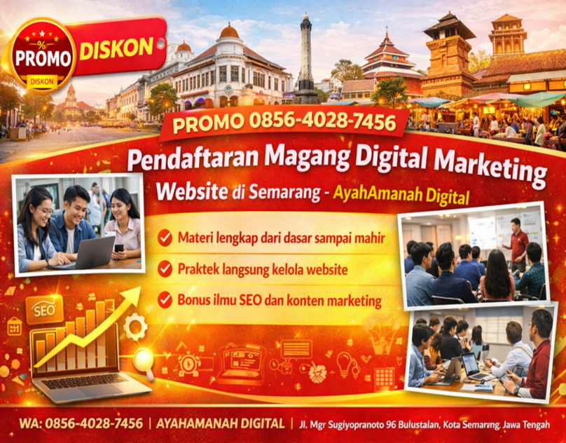 3 Pendaftaran Magang Digital Marketing Website di Semarang
