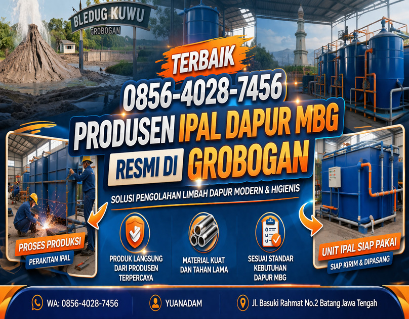 Produsen IPAL Dapur MBG Resmi di Grobogan