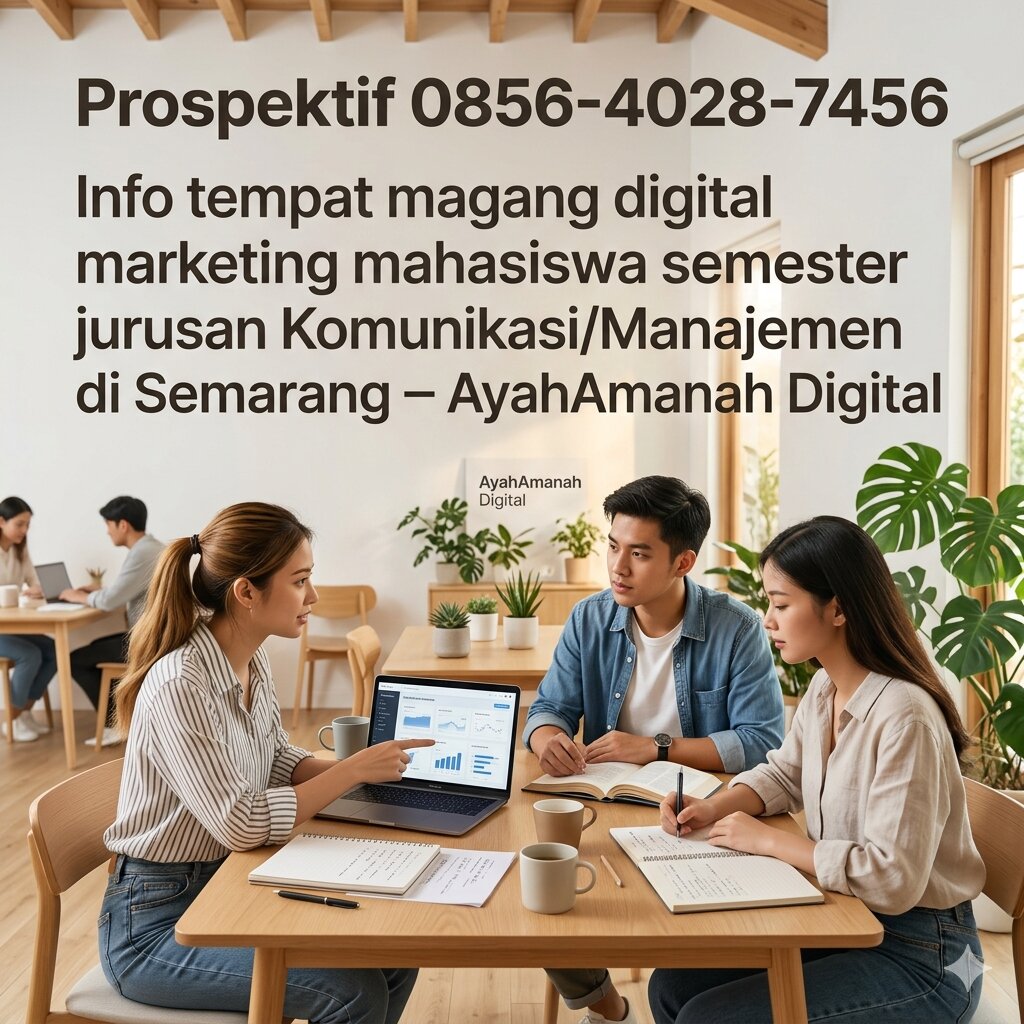 (4) Info tempat magang digital marketing mahasiswa semester akhir jurusan KomunikasiManajemen di Semarang