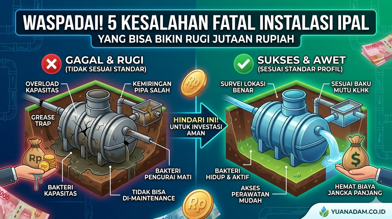 5 Kesalahan Fatal Instalasi IPAL & Cara Menghindarinya