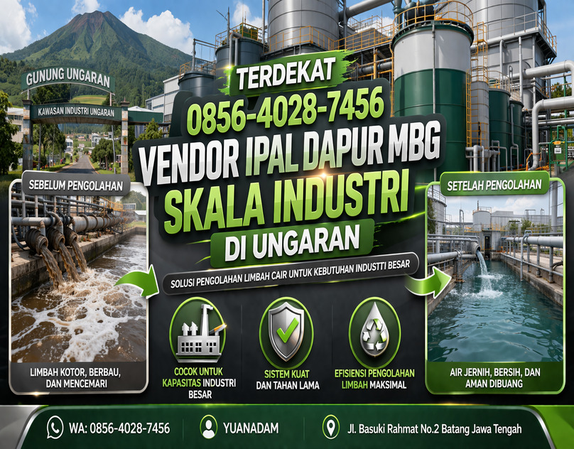 Vendor IPAL Dapur MBG Skala Industri di Ungaran