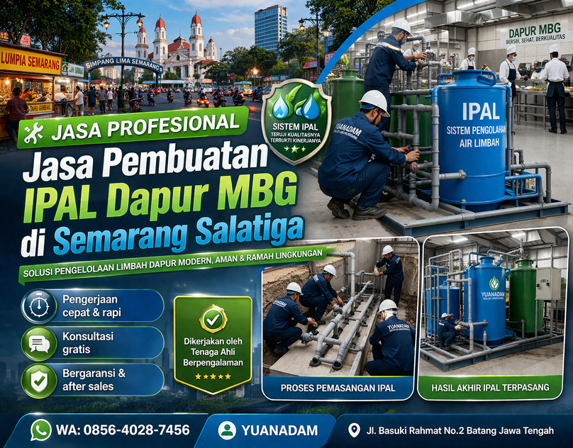 PROFESIONAL 0856-4028-7456 Jasa Pembuatan IPAL Dapur MBG di Semarang Salatiga