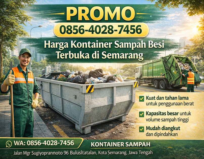 PROMO 0856-4028-7456 Harga Kontainer Sampah Besi Terbuka di Semarang